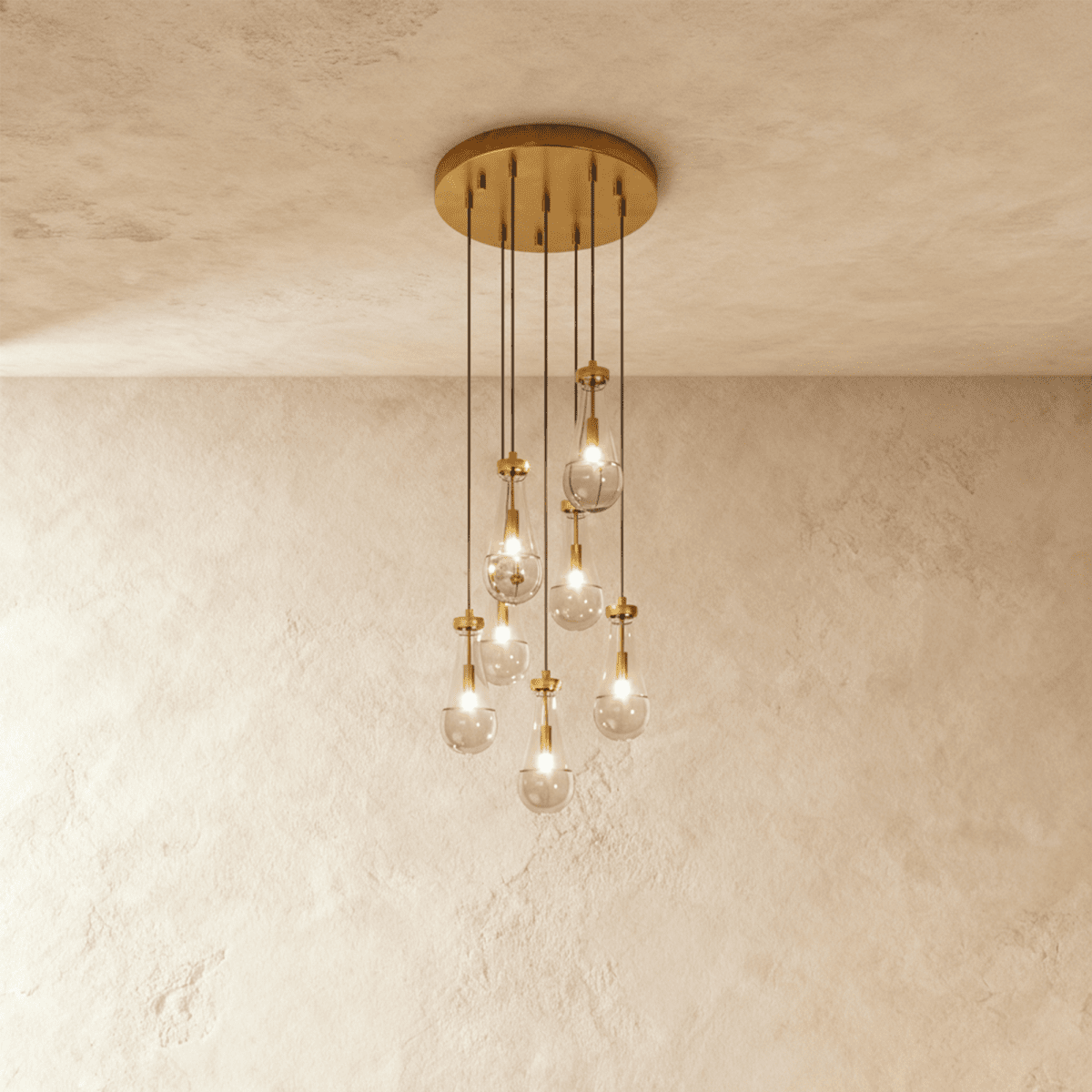 Pulcher Glass Tears Chandelier 0