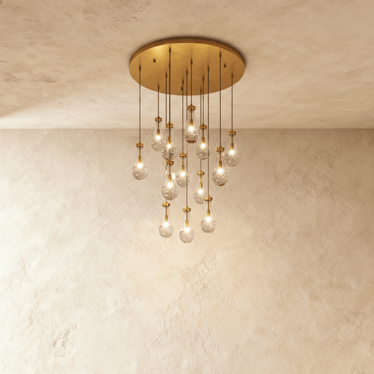 Pulcher Glass Tears Chandelier 6