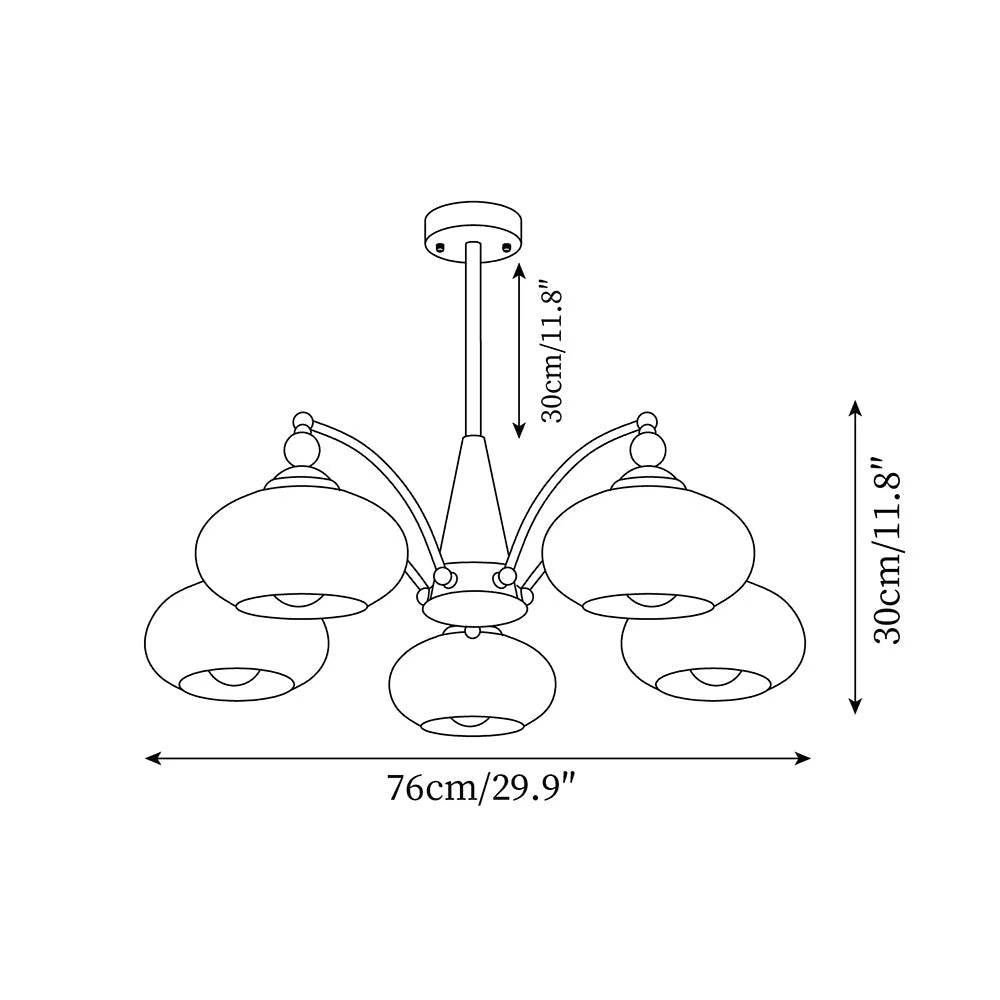 Retro Melodica Ceiling Chandelier 4