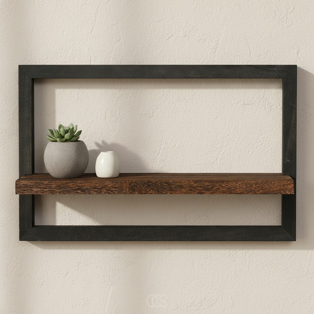 OCS - Industrial Floating Wall Shelf – 40x25 cm – Modern & Space-Saving Design 1