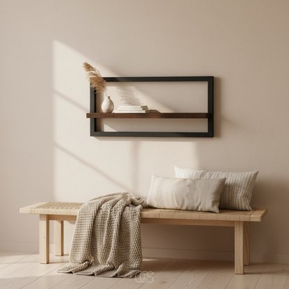 OCS - Industrial Floating Wall Shelf – 40x25 cm – Modern & Space-Saving Design 3