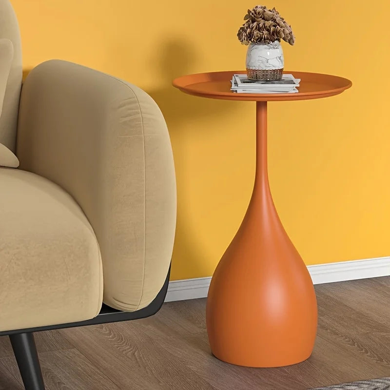Ariessa - Mobile Round Side Table with Light Luxury Mini Design for Sofa or Bed 1