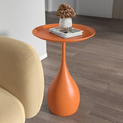 Ariessa - Mobile Round Side Table with Light Luxury Mini Design for Sofa or Bed 0