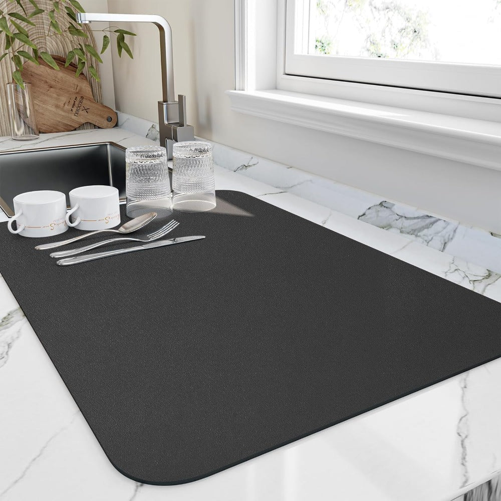 Elara Haus Super Absorbent Dish Drying Mat - Quick Dry Kitchen Pad