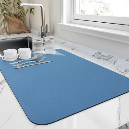 Elara Haus Super Absorbent Dish Drying Mat - Quick Dry Kitchen Pad