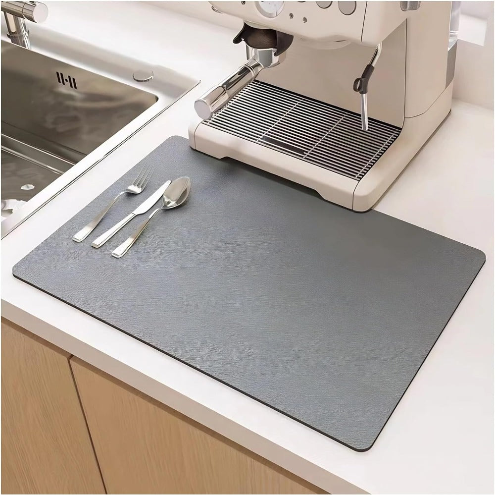 Elara Haus Super Absorbent Dish Drying Mat - Quick Dry Kitchen Pad