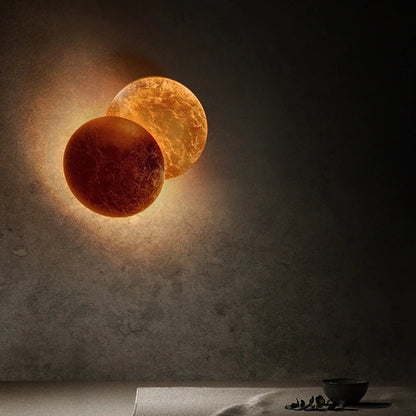 Modern Air LED Wall Light Metal Beautiful Round Moon 4