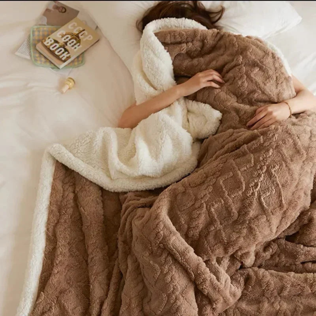 Eryndelle - Thick Warm Fleece Blanket Soft Stylish for Bedroom and Sofa 0