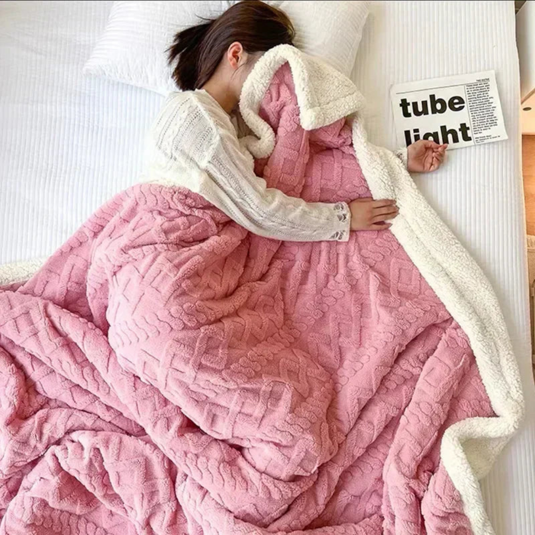 Eryndelle - Thick Warm Fleece Blanket Soft Stylish for Bedroom and Sofa 2