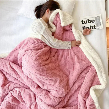 Eryndelle - Thick Warm Fleece Blanket Soft Stylish for Bedroom and Sofa 2