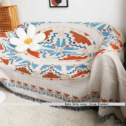 Elara Haus Throw Blanket - Polyester Cotton Vibrant Throws 130cm x 170cm 9