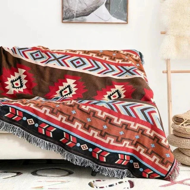 Elara Haus Throw Blanket - Polyester Cotton Vibrant Throws 130cm x 170cm 10
