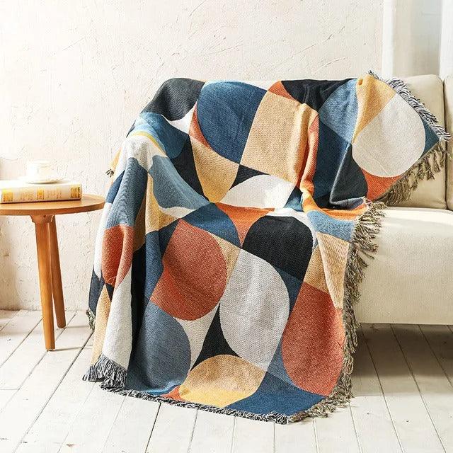 Elara Haus Throw Blanket - Polyester Cotton Vibrant Throws 130cm x 170cm 11