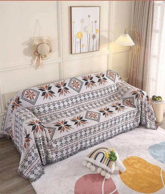 Elara Haus Throw Blanket - Polyester Cotton Vibrant Throws 130cm x 170cm 15