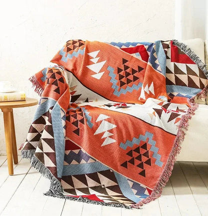 Elara Haus Throw Blanket - Polyester Cotton Vibrant Throws 130cm x 170cm 3