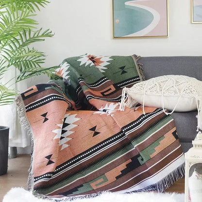 Elara Haus Throw Blanket - Polyester Cotton Vibrant Throws 130cm x 170cm 4