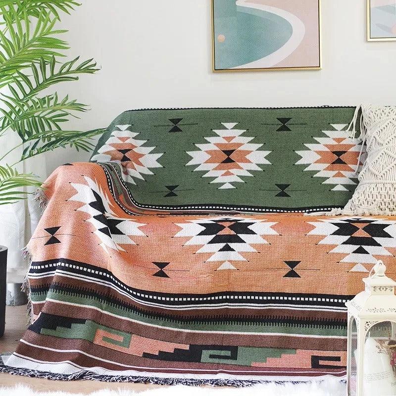 Elara Haus Throw Blanket - Polyester Cotton Vibrant Throws 130cm x 170cm 5