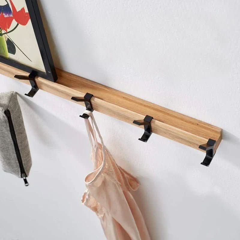 Nordic Wall Hook Rack With Adjustable Metal Hooks 1