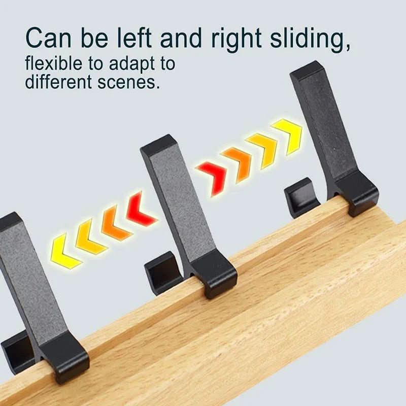 Nordic Wall Hook Rack With Adjustable Metal Hooks 4