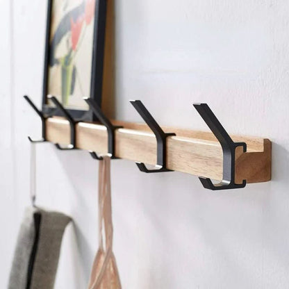 Nordic Wall Hook Rack With Adjustable Metal Hooks 0