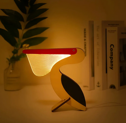 Wooden LED night light for children - decorative lamp in the shape of animals 3