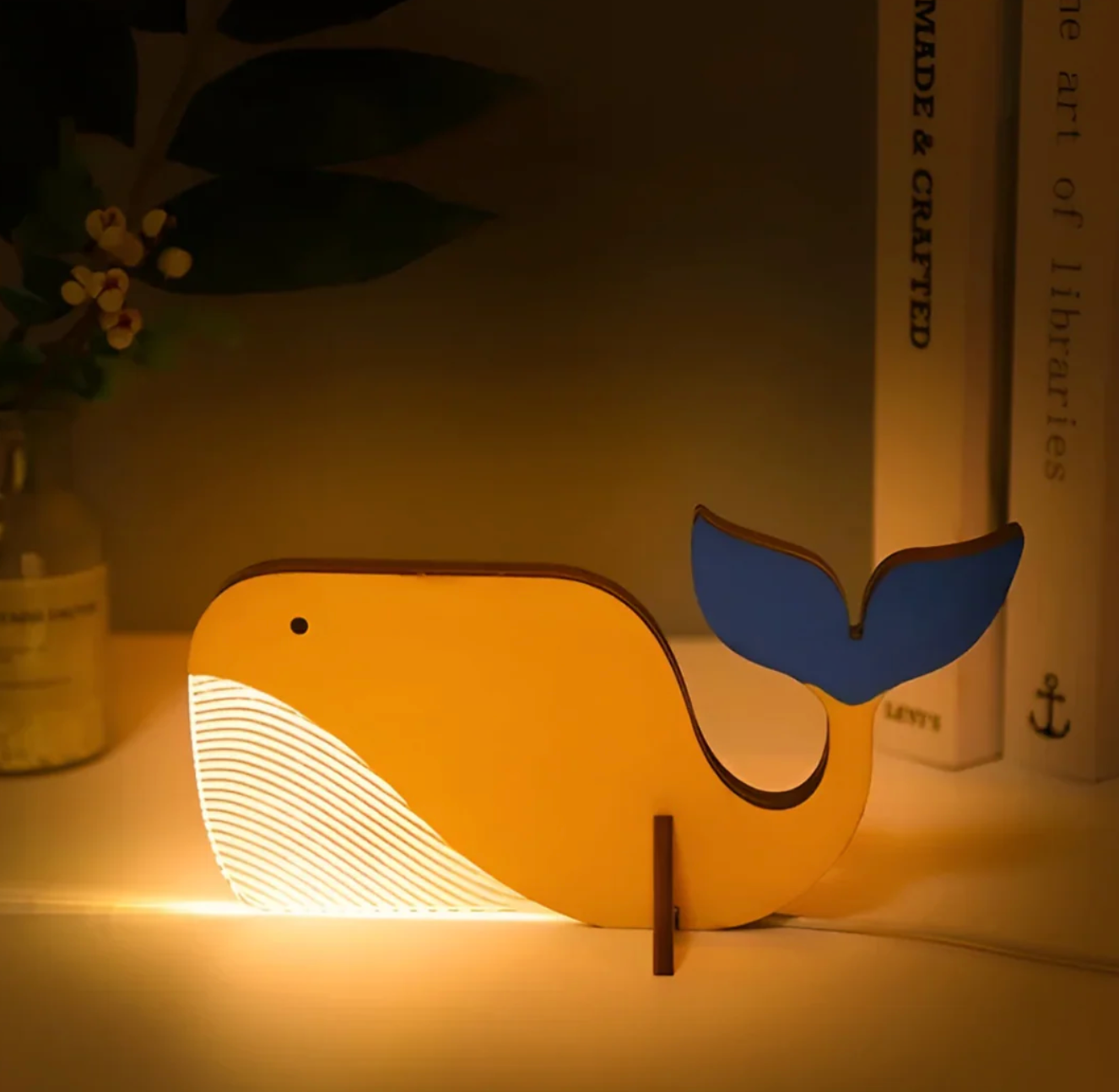 Wooden LED night light for children - decorative lamp in the shape of animals 4