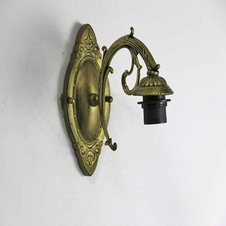 Vintage Tiffany Petals Stained Glass 1-Light Wall Sconce Lamp 7