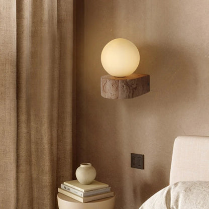 LED ball wall lamp with marble base – modern wall lamp 1