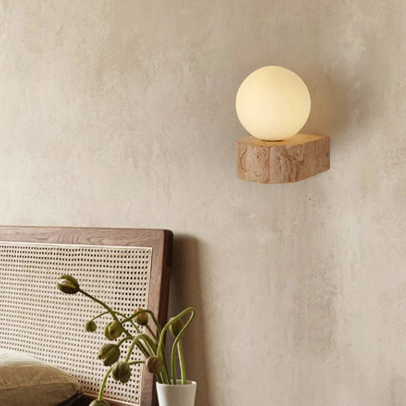 LED ball wall lamp with marble base – modern wall lamp 2