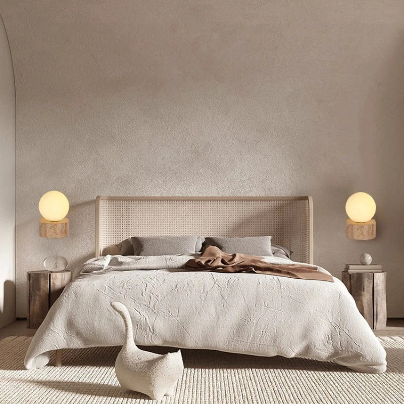 LED ball wall lamp with marble base – modern wall lamp 3