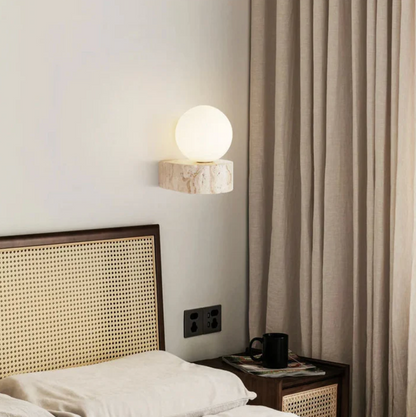 LED ball wall lamp with marble base – modern wall lamp 7