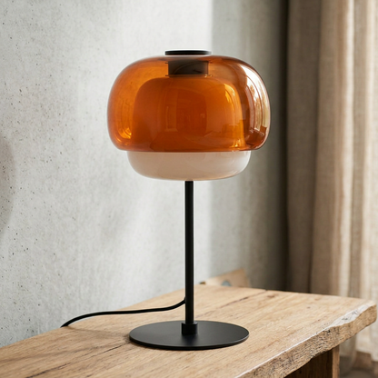 Elara Haus Two Tier Glass Shade Table Light