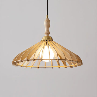 Umbrella Wood Pendant Lamp 0