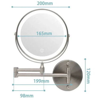 Elara Haus Vanity Mirror with Lights - Chrome Finish LED Makeup Mirror 8