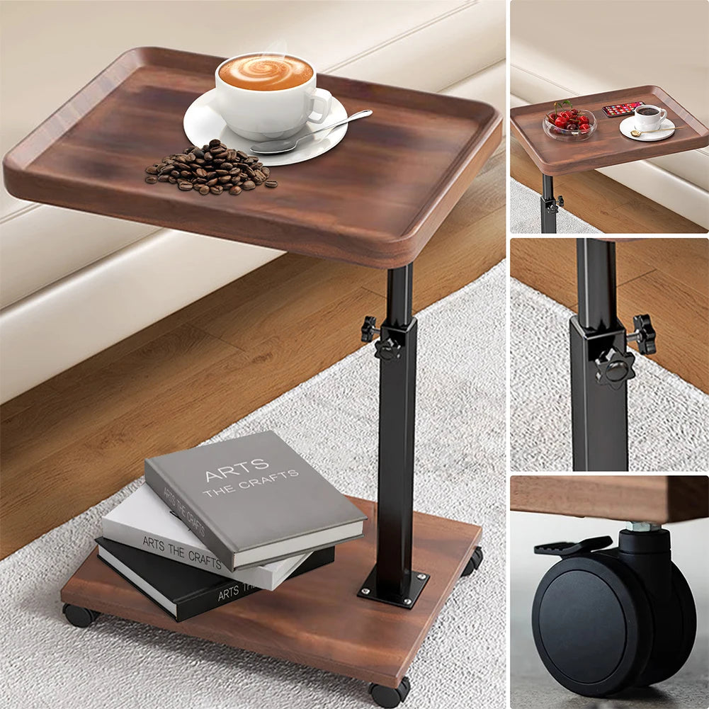 Torvane - Wooden C-Shaped Adjustable Side Table 1