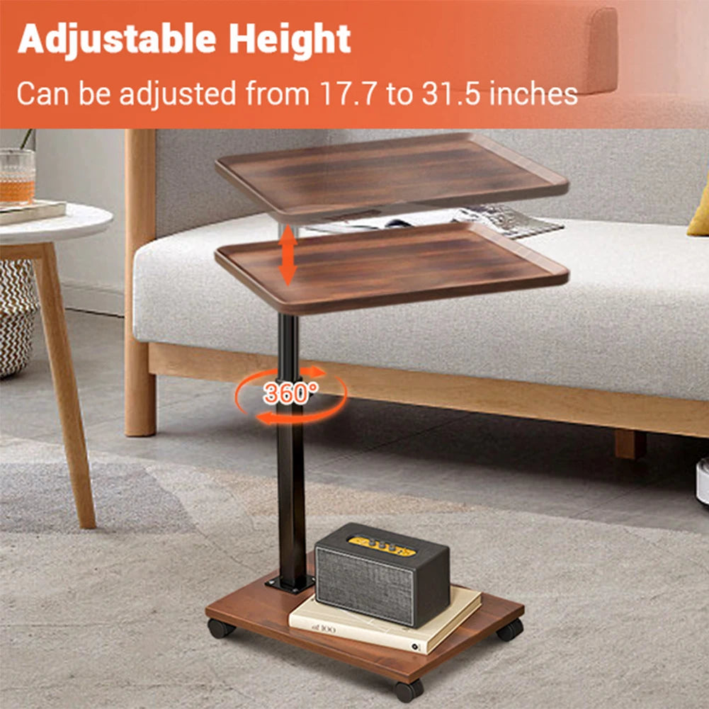 Torvane - Wooden C-Shaped Adjustable Side Table 3