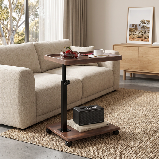 Elara Haus Versatile Rolling Workstation and Sofa Table