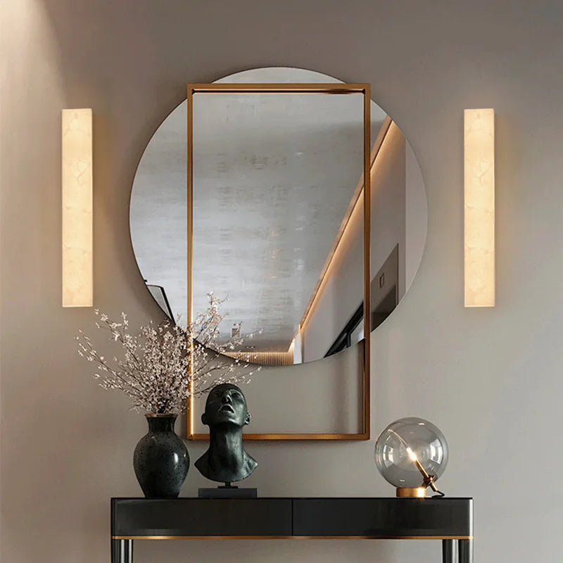 Natural Stone LED Wall Sconce – Premium Vertical Wall Lamp 1