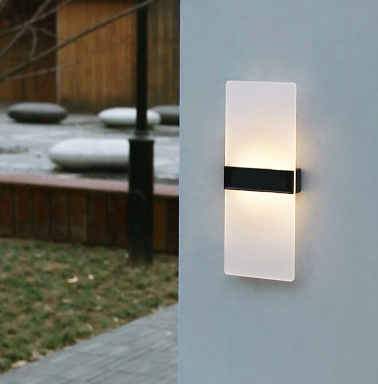 Modern LED solar wall lamp - outdoor wall lamp for facades, gardens and terraces 0