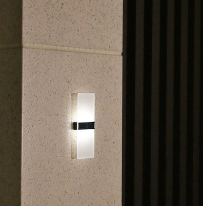 Modern LED solar wall lamp - outdoor wall lamp for facades, gardens and terraces 1