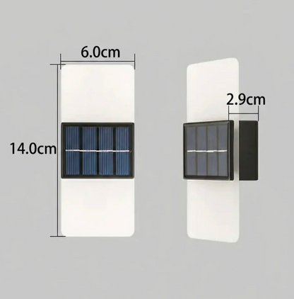 Modern LED solar wall lamp - outdoor wall lamp for facades, gardens and terraces 2