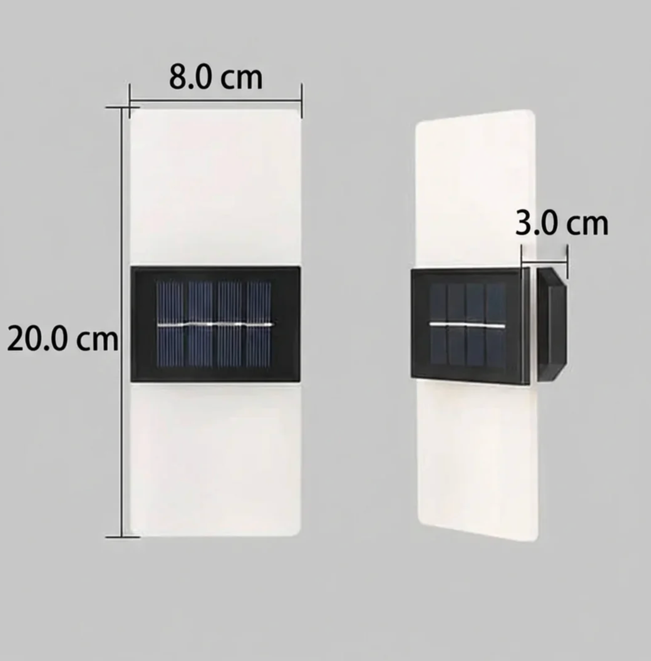 Modern LED solar wall lamp - outdoor wall lamp for facades, gardens and terraces 3