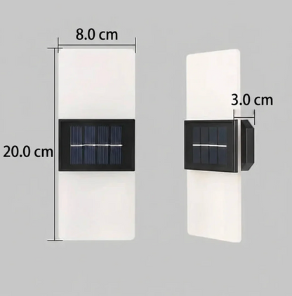 Modern LED solar wall lamp - outdoor wall lamp for facades, gardens and terraces 3