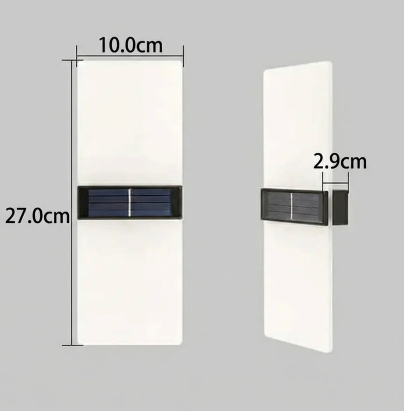 Modern LED solar wall lamp - outdoor wall lamp for facades, gardens and terraces 4