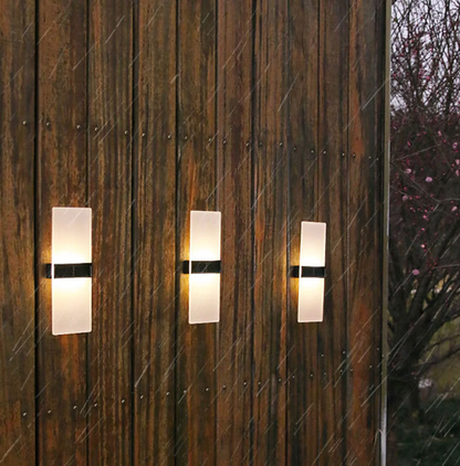 Modern LED solar wall lamp - outdoor wall lamp for facades, gardens and terraces 6