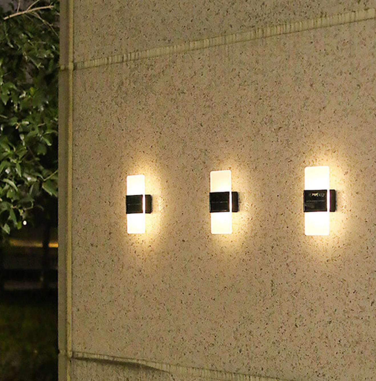 Modern LED solar wall lamp - outdoor wall lamp for facades, gardens and terraces 7