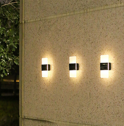 Modern LED solar wall lamp - outdoor wall lamp for facades, gardens and terraces 7
