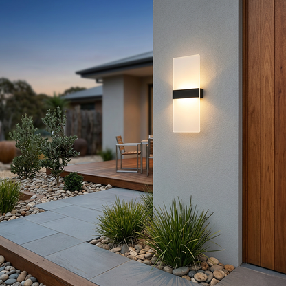 Elara Haus Vertical Solar LED Outdoor Feature Sconce