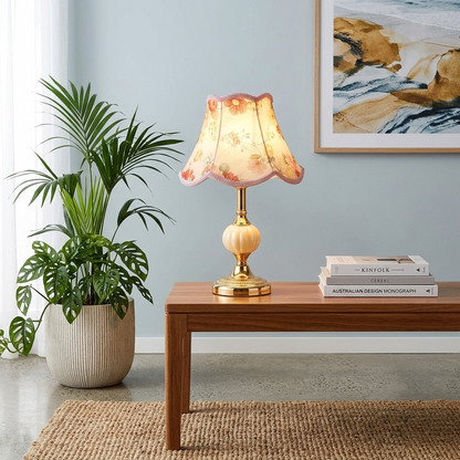 Elara Haus Victorian-Style Floral Accent Lamp
