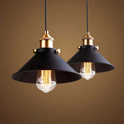 Industrial Pendant Lamp with Metal Shade 0